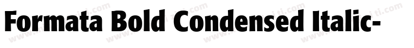 Formata Bold Condensed Italic字体转换